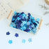 200 Pcs Handmade Mulberry Paper Stephania Venosa Flowers Petals 15x15 mm Scrapbooking Wedding DIY Craft Supplies Card Artificial Flowers (Blue Ton...