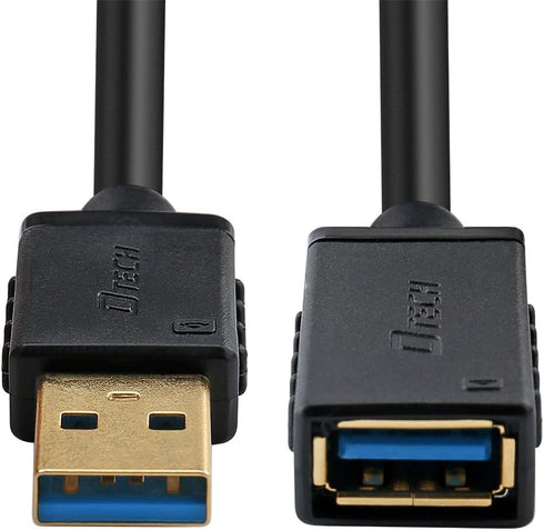 DTECH USB 3.0 Extension Cable 10ft Type A Male to Female Adapter with Gold Plated Connector (Black, 10 Feet)...