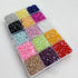 Chenkou Craft 18000pcs Assorted 15 Colors Half Flatback Imitation Pearl Bead 3mm Gem Scrapbook Craft DIY Beads + Plastic Box...
