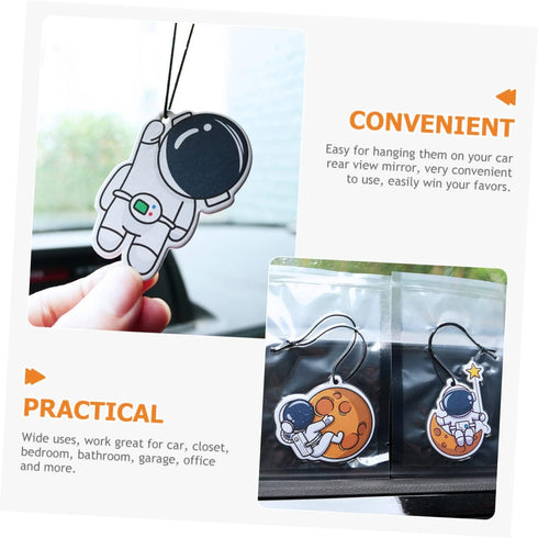Inside Car Accessories 12pcs Astronaut Fragrance Inside Car Accessories Rearview Mirror Accessories Car Rearview Mirror Pendant Car Pendant Orname...