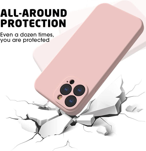 ABITKU Silicone Compatible with iPhone 13 Pro Case 6.1 inch 2021, with Camera Protection, Liquid Silicone Gel Rubber Full Coverage Phone Case with...