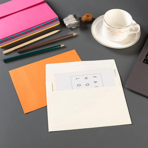 100 Pack A2 Colorful Invitation Envelopes Self-Adhesive for Wedding, Party Invitations, Greeting Cards, Announcements, Photos(4.37 x 5.75 Inches, ...