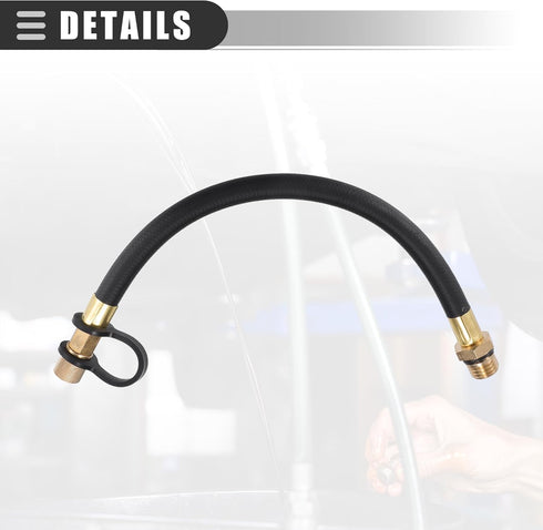 Motoforti Motorcycle Engine Flex Drain Hose, Flexible Oil Drain Tube Extension, for Kawasaki FR730V FX730V FJ180V FS730V, Rubber Aluminum Alloy, B...