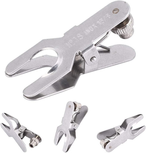 Spherical Pinch Clamp, Stainless Steel Lab Clamp Pinch Clip Glass Ball Clamp Laboratory Tools(18#)...