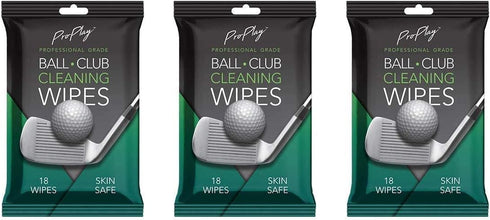 Ball & Club Cleaning Wipes | Powerful Cleaner Removes Dirt, Grass, and Sand | Convenient, Resealable Pack - Unscented 3 Pack...