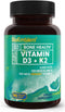 BioEmblem Vitamin D3 K2 Capsules (5000IU and 200mcg) - Patented MK7 and MK4 for 3-in-1 Complex Support - Vegetarian Vitamin D K2 Supplement for Te...