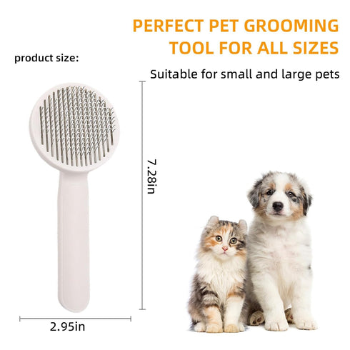 Cat grooming brush, Cat fur brush, Pet hair brush, Dog grooming brush, Dog slicker brushes for grooming, Tool Gently Removes Loose Undercoat, Brus...