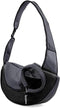 Dog Sling Carrier for Small Dogs Cat Carrier Breathable Mesh Bag(Fits Approximately 3 lbs to 6 lb Pets)(Black)...