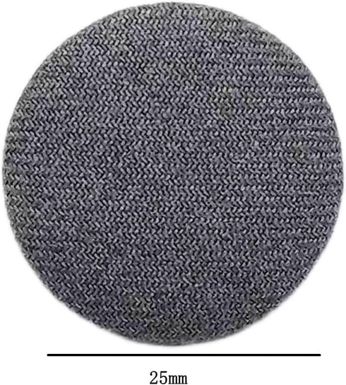 20PC Sewing Satin Fabric Cloth Covered Buttons with Metal Shank Round Buttons for DIY Sewing Clothing Craft Buttons, Grey, 25mm...