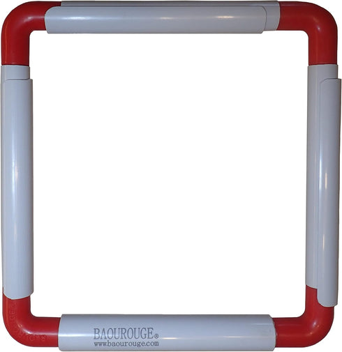 BaouRouge Universal Clip Frame for Embroidery, Quilting, Cross-Stitch, Needlepoint, Silk-Painting, etc - (External Size: 8.6" x 8.6" - Work Area: ...