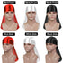 3PCS Silky Durag with Double Sided Brush Packs for Men Waves, Satin Doo Rag for 360 540 720 Waves, Award 1 Wave Cap...