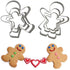 Gingerbread Man and Gingerbread Woman Shaped Cookie Cutters Set of 6 pcs, Stainless Steel Christmas Gingerbread Families Boys and Girls Fondant Cu...