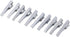 AnotherKiss Mens Skinny Tie Clip Set Fashion Jewelry, 10 Pieces of Silver Tone, 1.57 Inches...