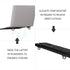 2 PCS Portable Invisible Laptop Stand,Mini Aluminum Laptop Feet Lifter,Self Adhesive Foldable Laptop Cooling Riser,Computer Keyboard Mount Kicksta...