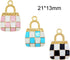 Julie Wang 60Pcs Mixed Enamel Alloy Women Fashion Purse Charm Black Blue Pink for Keychain Bracelet Jewelry Making Craft DIY Accessory...