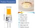G4 LED Bulb T3 JC Bi-Pin Base 3.5W AC/DC 12V Warm White 3000K 25-30W G4 Halogen Bulb Replacement for Under Cabinet Puck Light, Chandelier, RV, Lan...