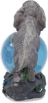 Elanze Designs Elephant Bath time Fun Magical Whimsical Tabletop Dresser Nightstand Figurine Miniature 45MM Sturdy Polyresin Glitter Water Snow Gl...