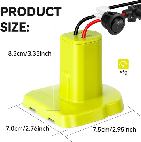 Power Wheel Adapter for Ryobi One+ 18V P108 P107 P102 P100 Li-ion & Ni-Cd Battery,Power Connector for Rc Toy & Car,12 Gauge Robotics Rc Truck?with...