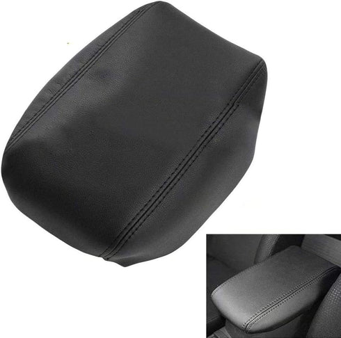 DSkoiph Leather Center Console Lid Armrest Cover Fits for 2012-2017 Toyota Camry Leather Part Only (Black)...