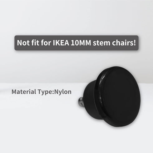 AXL Bell Glides Replacement Office Chair or Stool Swivel Caster Wheels to Fixed Stationary Castors, Replacement Chair Without Wheels and High Bell...