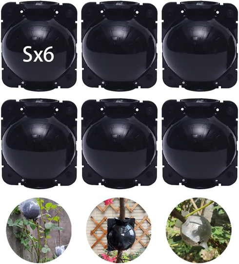 Reusable Plant Rooting and Growth Balls?High Pressure Propagation Ball ,Rooting Ball Grafting Tools Box for Palnts- Black 6 Pack (S)...