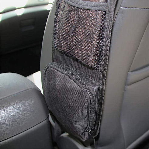 Car Seat Side Organizer, Automobile Seat Storage Hanging Bag, Multi-Pocket Drink Holder, Mesh Pocket Car Seat Phone Holder for Cars/Truck (Black)...