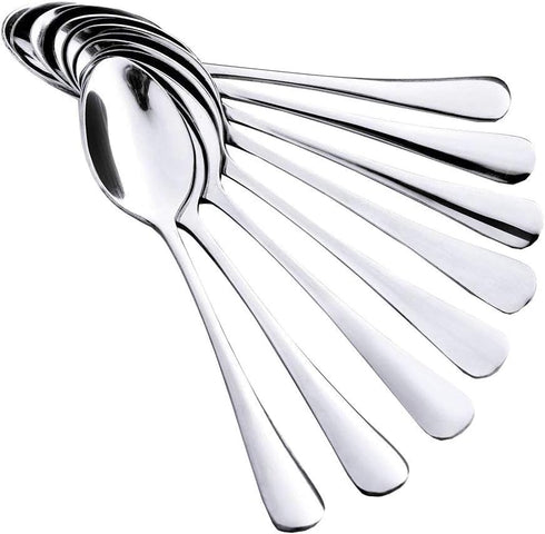 8 Set Soup Spoons Stainless Steel Large Dinner Spoon Tablespoon, Dishwasher Safe No Rust, Home and Restaurant Use, 8 Inch...