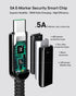 WOTOBEUS USB C to USB C Cable, 5A PD 100W E-Marker with LED Display, QC5/PPS45W, Soft & Braided, Super Fast Charging for iPhone 15 Pro Max iPad Ma...