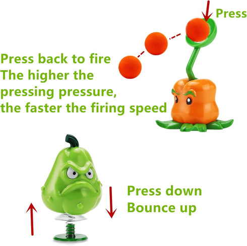 4 PCS Plants and Zombies Toys Action Figures Zombies PVZ Toys Sets 1 2 Series Great Gifts for Kids and Fans,Birthday and Christmas Party...