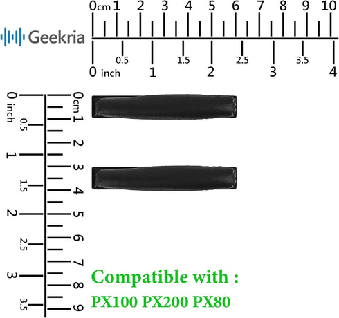 Geekria Protein Leather Headband Pad Compatible with Sennheiser PX100/ PX200/ PX80, Headphones, Replacement Band Repair Part (Black)...