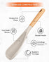 Cooking Spoon and Rice Scooper for Nonstick Cookwares, Great for Cooking and Serving Durable BPA-Free Matte Silicone, Wood Handle Spoon for Mixing...