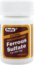 Rugby - Ferrous Sulfate 325 mg. - 100 Tablets...