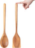 2PCS Long Handle Gigantic Spatula Spoon Premium Acacia Wooden Spoons For Cooking 17''Large Soliod Wooden Cooking Spoons Smooth Finish in Large Sty...