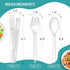 Plastic Serving Utensils, 9" Clear Disposable Utensils 18 Pack, 6 Serving Tongs, Spoons, Forks...