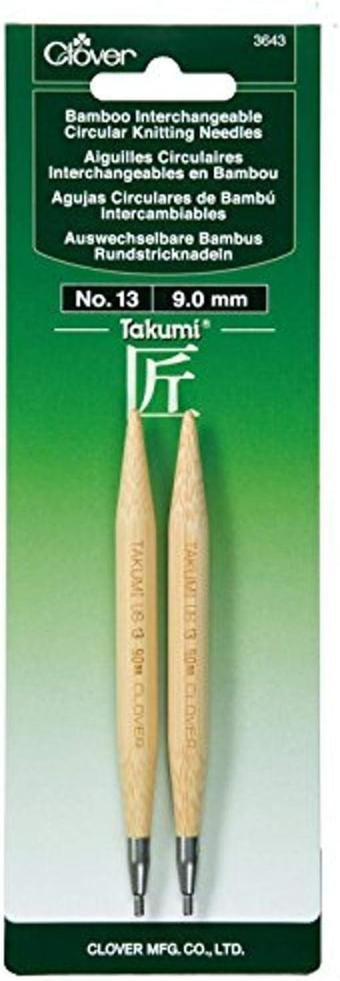 Clover Needlecraft "Takumi No.13 Bamboo Interchangeable Circular Knitting Needles...
