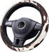 Swono Cow Skin Universal Neoprene Steering Wheel Cover Australian Cow Skin Brown 15 Inch Steering Wheel Covers, Printed Steering Wheel Elastic Pro...