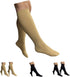 Closed Toe 15-20 mmHg Compression Plus Size Big Wide Leg Calf Socks (Beige, 5X-Large)...