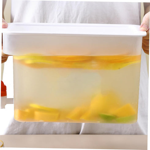1pc Cold Water Bottle Fridge Lemonade Bucket 3.5L Drink Dispenser for Fridge Beverage Dispenser for Fridge Lemon Pitcher Holder Refrigerator Kettl...