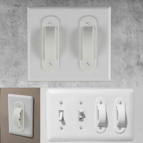 Wall Switch Guards Plate Covers Child Safety Security Home Decor (4 Pack), White - Keeps Light ON Or Off Protects Your Lights or Circuits from Acc...