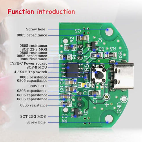 1Pcs Atomization Plate DIY Dual Spray Switch Control Atomization Disc Module 5V 2-3W Microporous Atomizer Board for Multipurpose USB Ultrasonic Hu...
