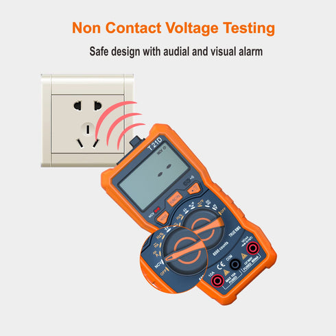 Auto-Ranging Digital Multimeter, TRMS 6000 Counts AC DC Voltmeter Ohm Volt Amp Meter, Electrical Multimeter Tester with NCV, Measure Capacitance C...