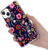 Cool Skeleton Flower Phone Case Compatible with iPhone 13, Halloween Bones Skull Floral Cover for Men Girls Women Boys, Shockproof Protective TPU ...