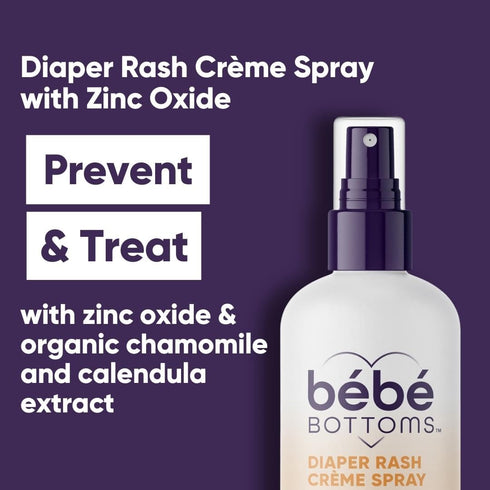 Bébé Bottoms Baby Diaper Rash Cream Spray, No-Rub Touch Free Application for Sensitive Skin (100 ml)...