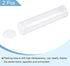 MECCANIXITY Clear Storage Tube 1 5/8"x7.5"(41mmx190mm) Lightweight for Bead Containers, Craft, DIY with White Caps 2 Pack...