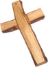 Holy Land Market Olive Wood Cross/Crucifix with Bark Edges from Bethlehem, 9.2" x 5.5" - Holy Land Olive Wood Cross...