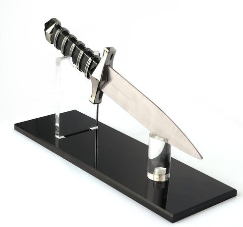 WANLIAN Knife Display Stand Knife Holder Fixed Blade Knife Collection Display Stand Holder Display Single Knife for Home Decor (Black)...