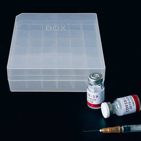 ULTECHNOVO Boxes Box Glass Case Essential Oils Holder Cryogenic Holder Case Plastic Vial Box Vial Freezer Box Injection Vial Box Labs Storage Case...