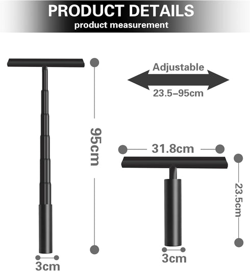 Extendable Shower Squeegee for Glass Doors, Shower Cubicle Squeegee Shower Wiper Window Cleaner Squeegee Shower Silicone, Squeegee Shower with 23....