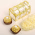 Fdit 12pcs Square Treasure Chest Shape Wedding Candy Box Chocolates Container Jar Decoration Gift for Children's Day Wedding Party (Gold)...
