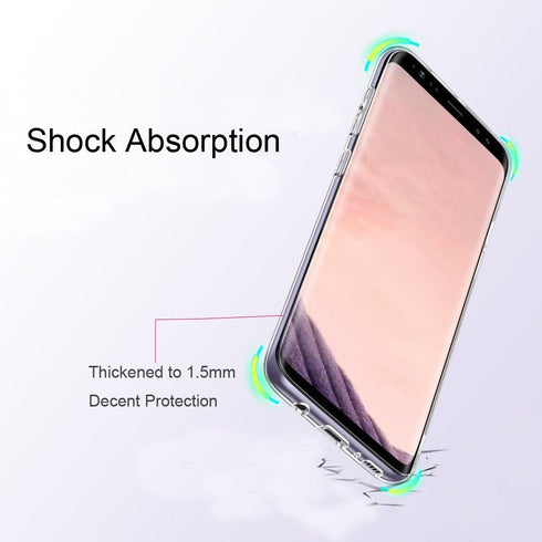Unov Case Compatible with Galaxy S8 Clear with Design Soft TPU Shock Absorption Slim Embossed Floral Pattern Protective Back Cover (Flower Bouquet...